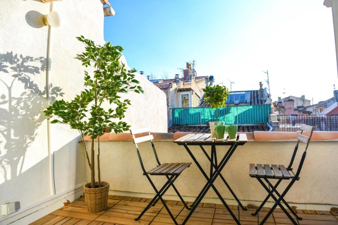 Le Duplex - Terrasse Au Coeur De Marseille Panier Lägenhet Exteriör bild